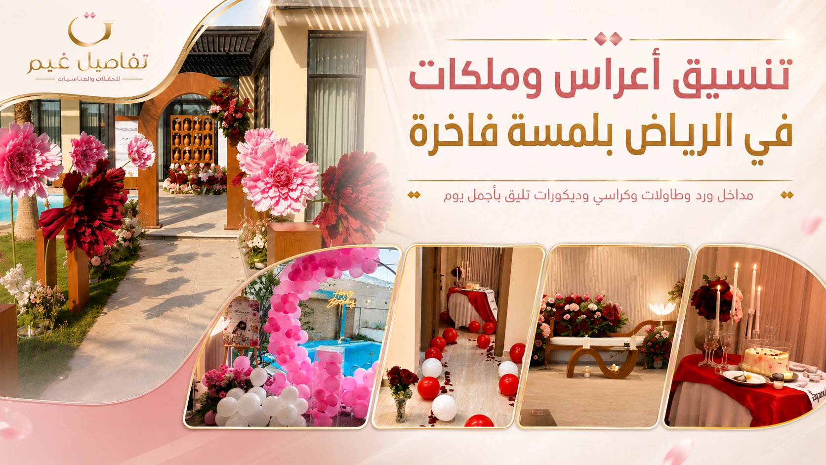 تنسيق أعراس وملكات في الرياض بلمسة فاخرة | تجهيز متكامل للمناسبة