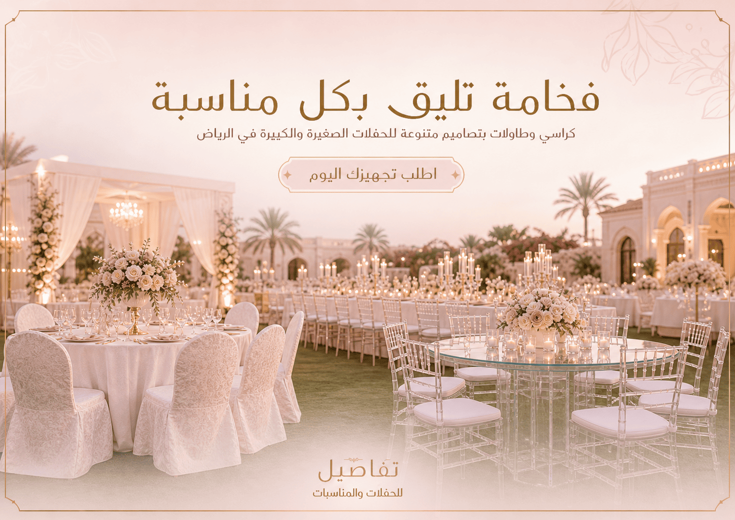تأجير طاولات بوفيه للعيد الرياض