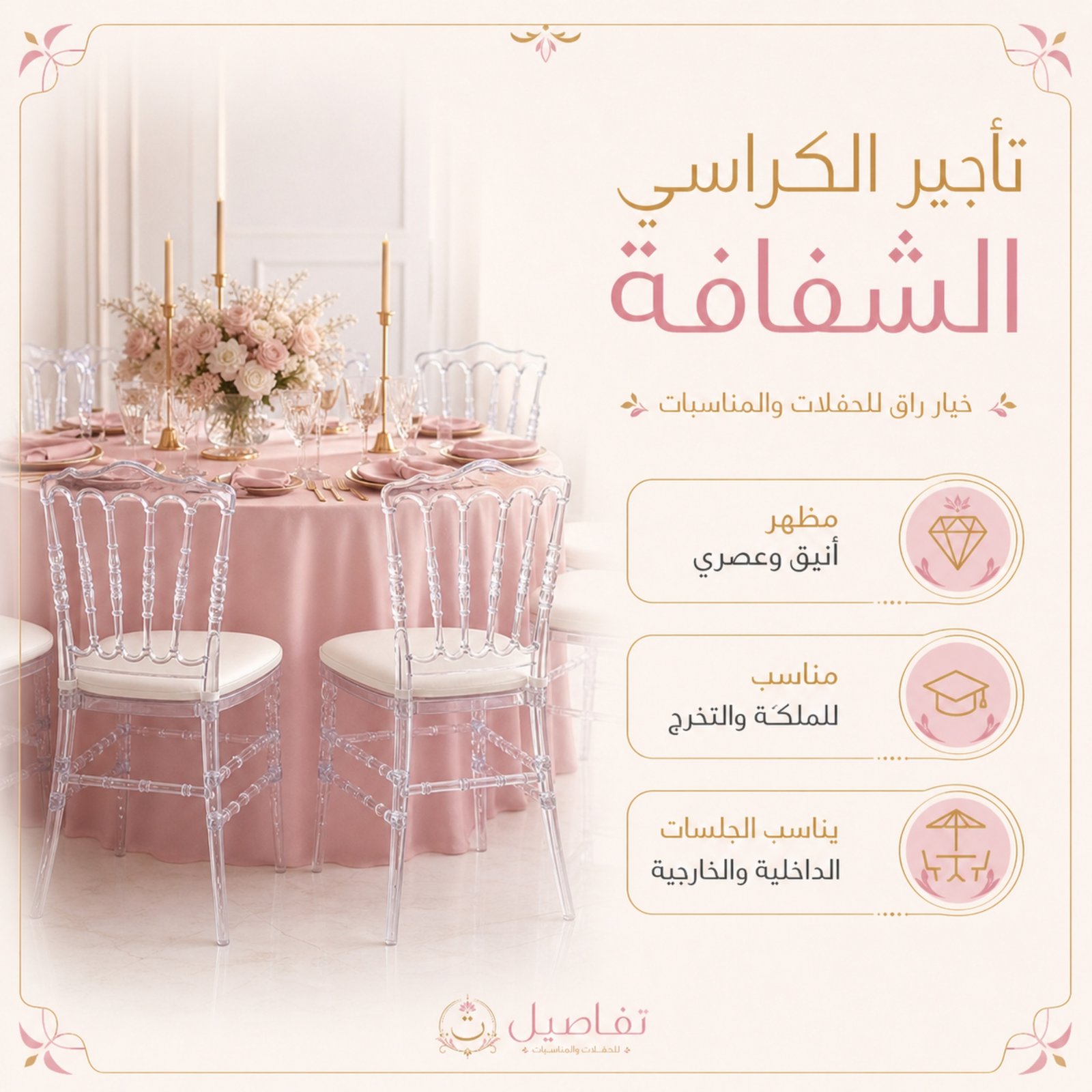 تأجير كراسي وطاولات عيد الأضحى في الرياض | جلسات شعبية وVIP